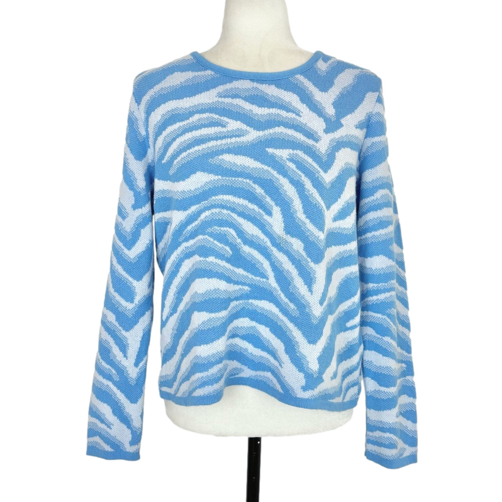 Skovhuus blue and white sweater